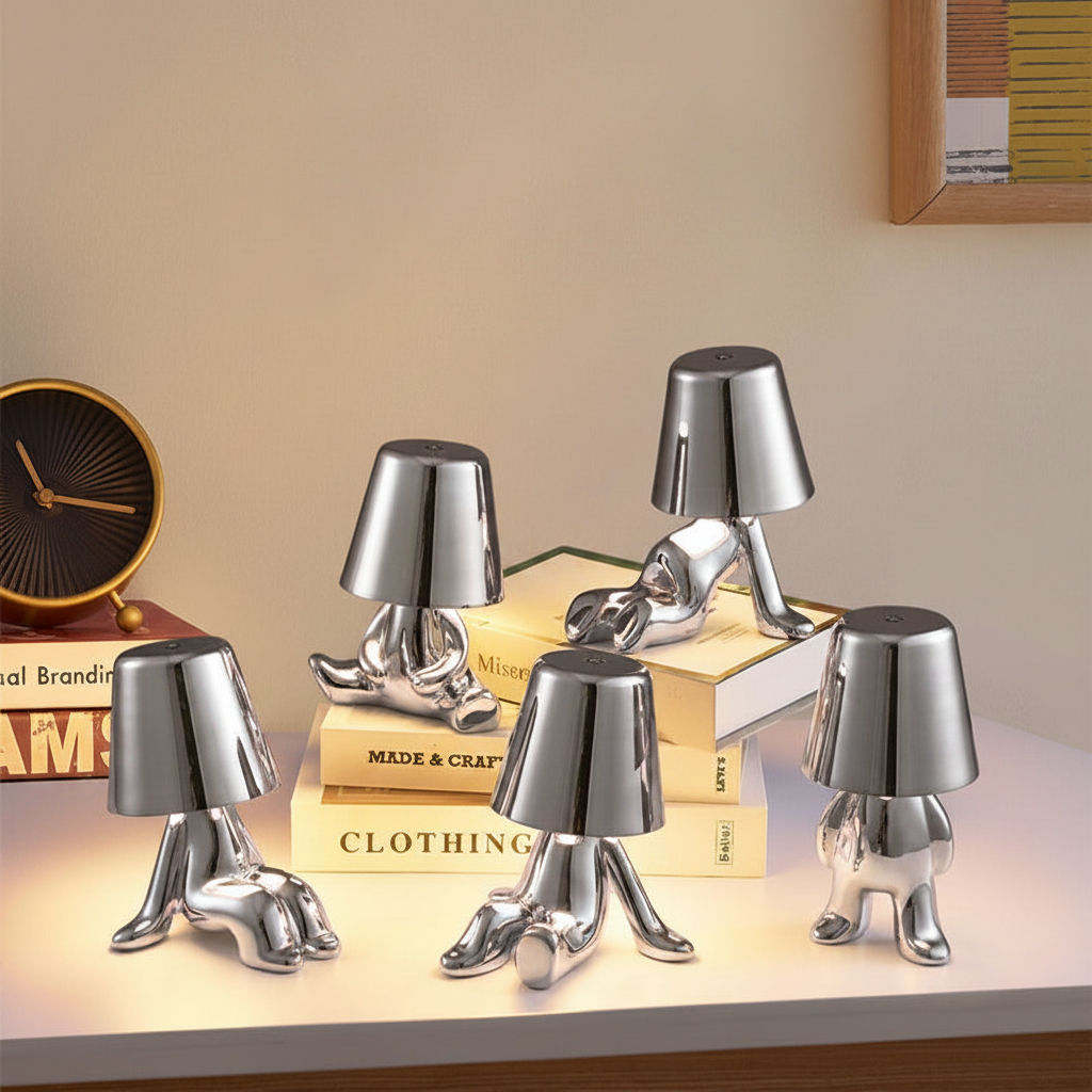 Small gold table lamp